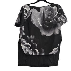 NWT Cameo The Label Women’s Blouse Black Floral Print S CapsuleWardrobe coquette